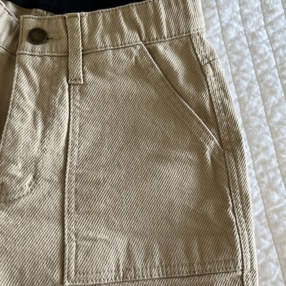 Tan Elastic Wasit Casual Pants - Picture 2 of 4